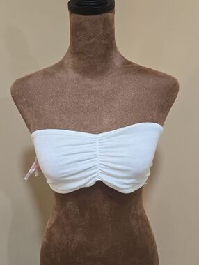 PINK Victoria's Secret White Strapless Bandeau